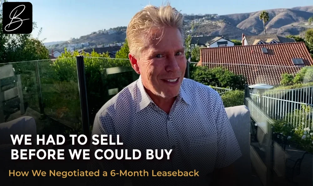 Steve talking about selling first and then buying